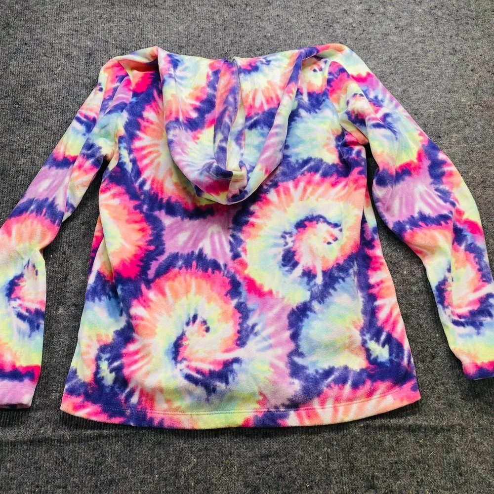 The Childrens Place Girls Tie Dye Fleece Hoodie Multicolor Size 16 XXL